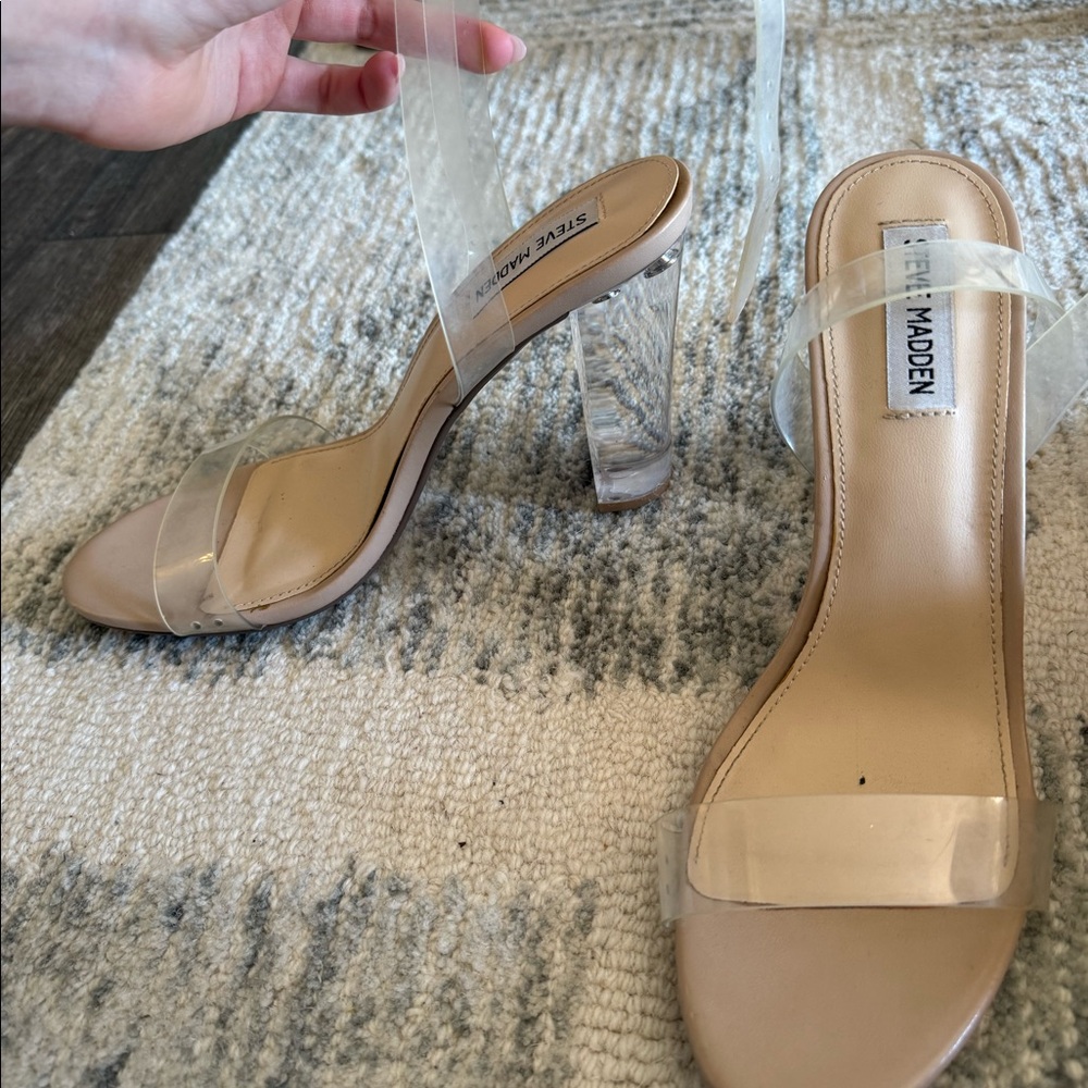 Steve Madden Clear Block heel